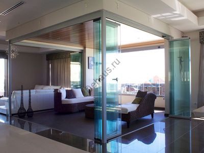 Складная стеклянная перегородка SF 25 от Sunflex на заказ - Dehaus