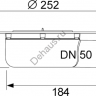 Сифон горизонтальный DN 50 для террас и балконов