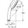 Душевая лейка Grohe Tempesta New Cosmopolitan 100 (27571001)